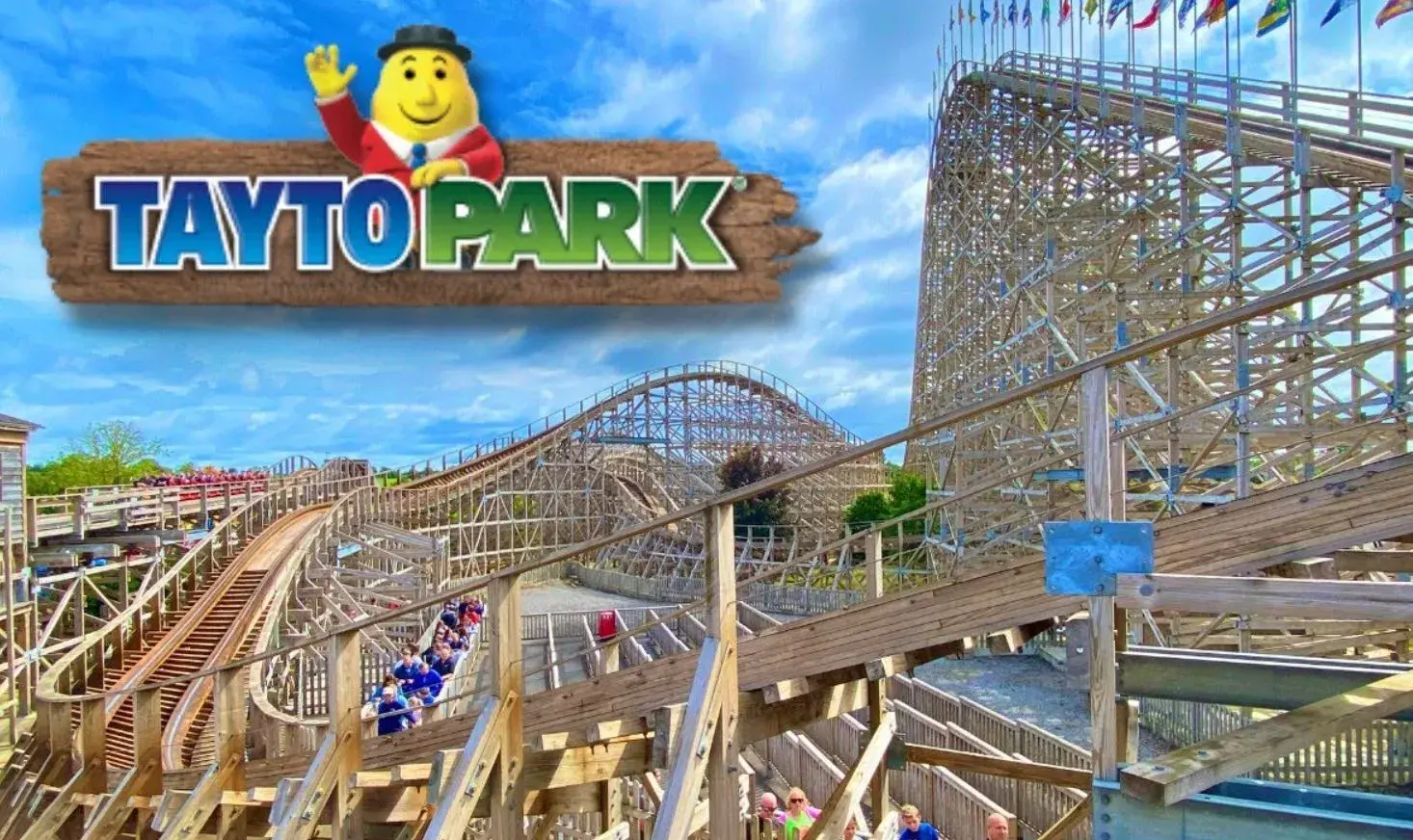 Tayto Park Entrance and Roller coaster